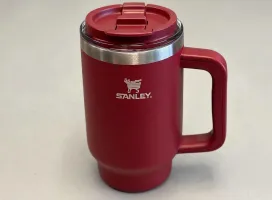 Deep red Stanley tumbler